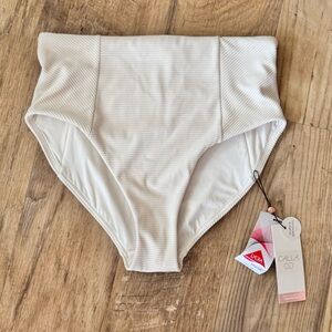 NWT Calia Rib High Rise Bikini in Birch Size Small